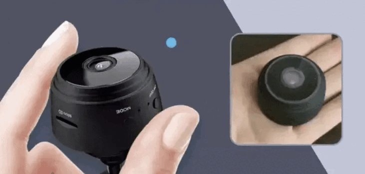 person holds MiniPix Camera in palm